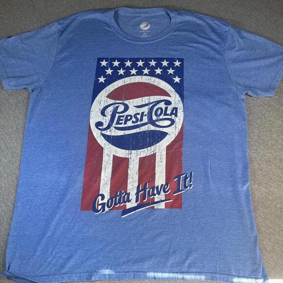 Vintage Pepsi Cola Graphic T-Shirt Mens XL Blue Gotta Have It Pepsi Soda Tee